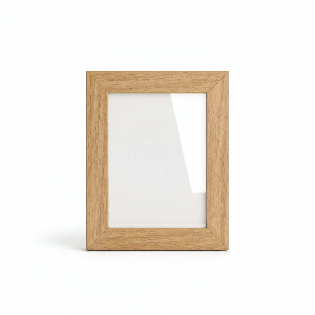 Wooden Photo Frame 4x6 Natural Oak - Front View