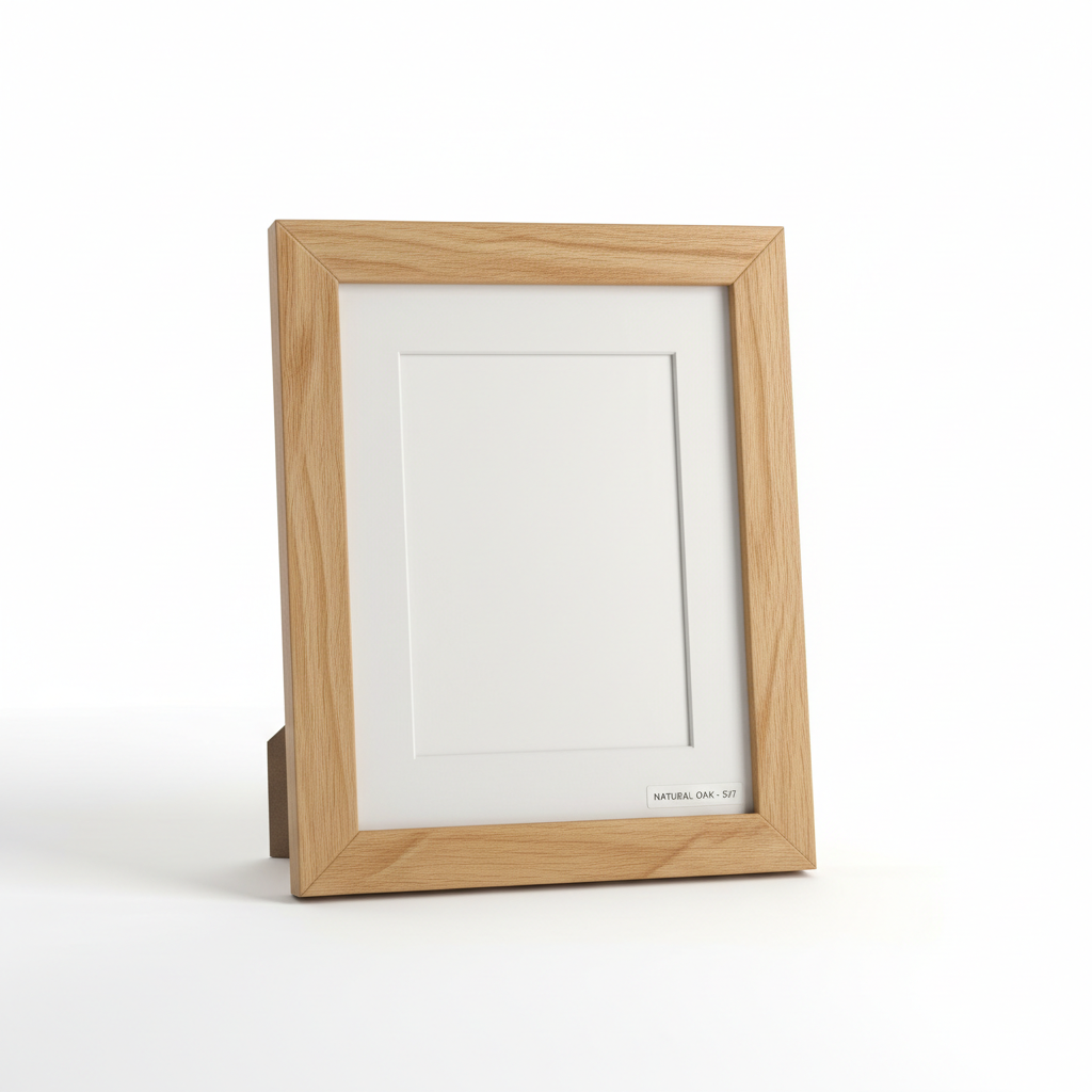 Wooden Photo Frame 5x7 Natural Oak - Front View