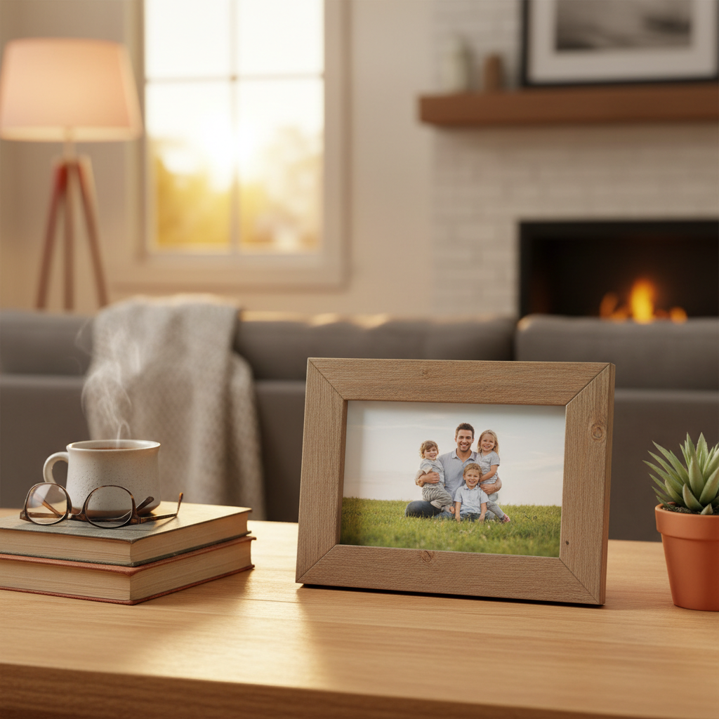 Wooden Photo Frame 4x6 - Lifestyle Display