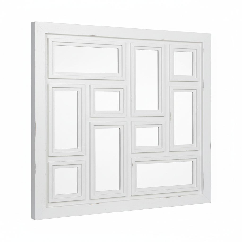 White Collage Photo Frame - Opening Detail