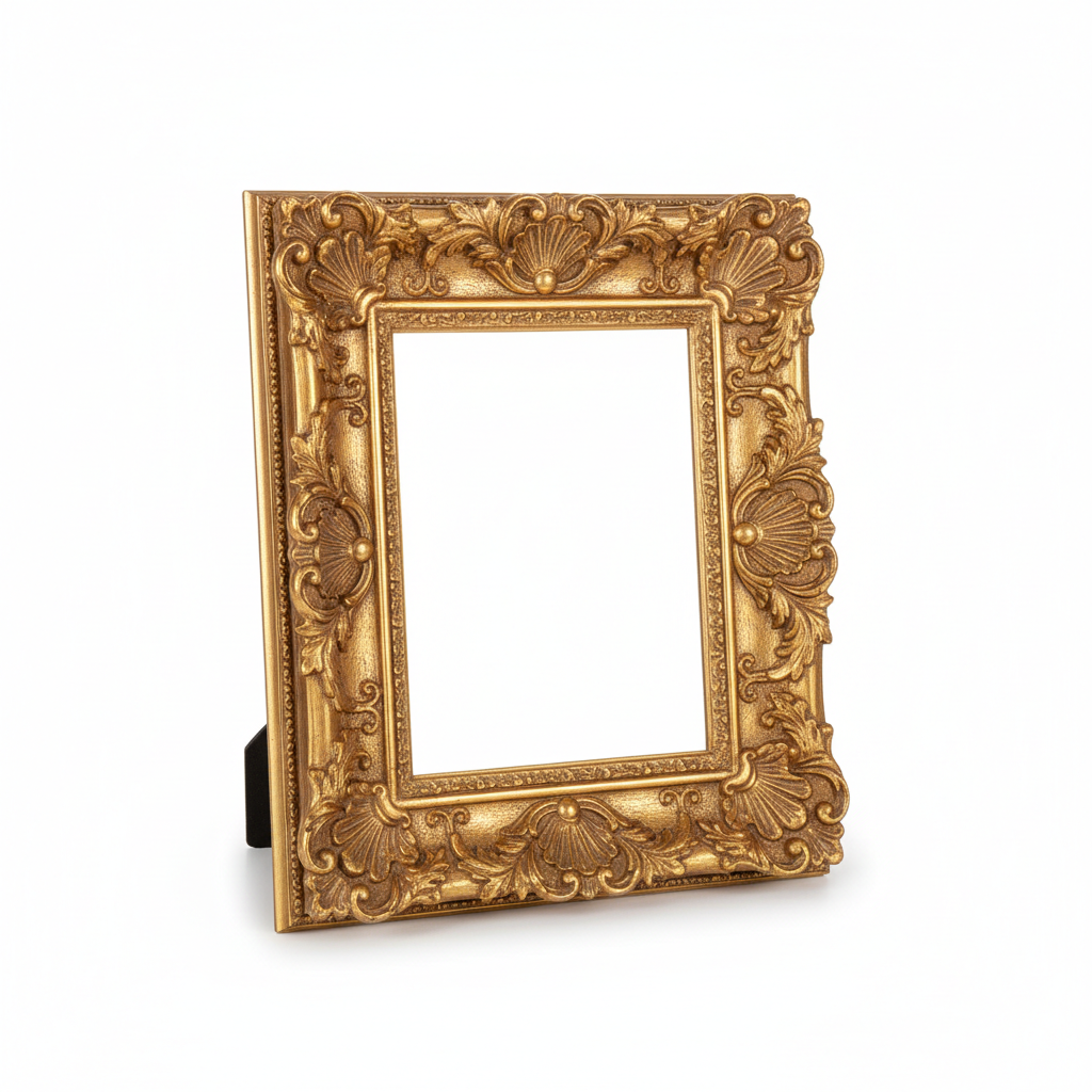 Gold Ornate Picture Frame 5x7 - Front View