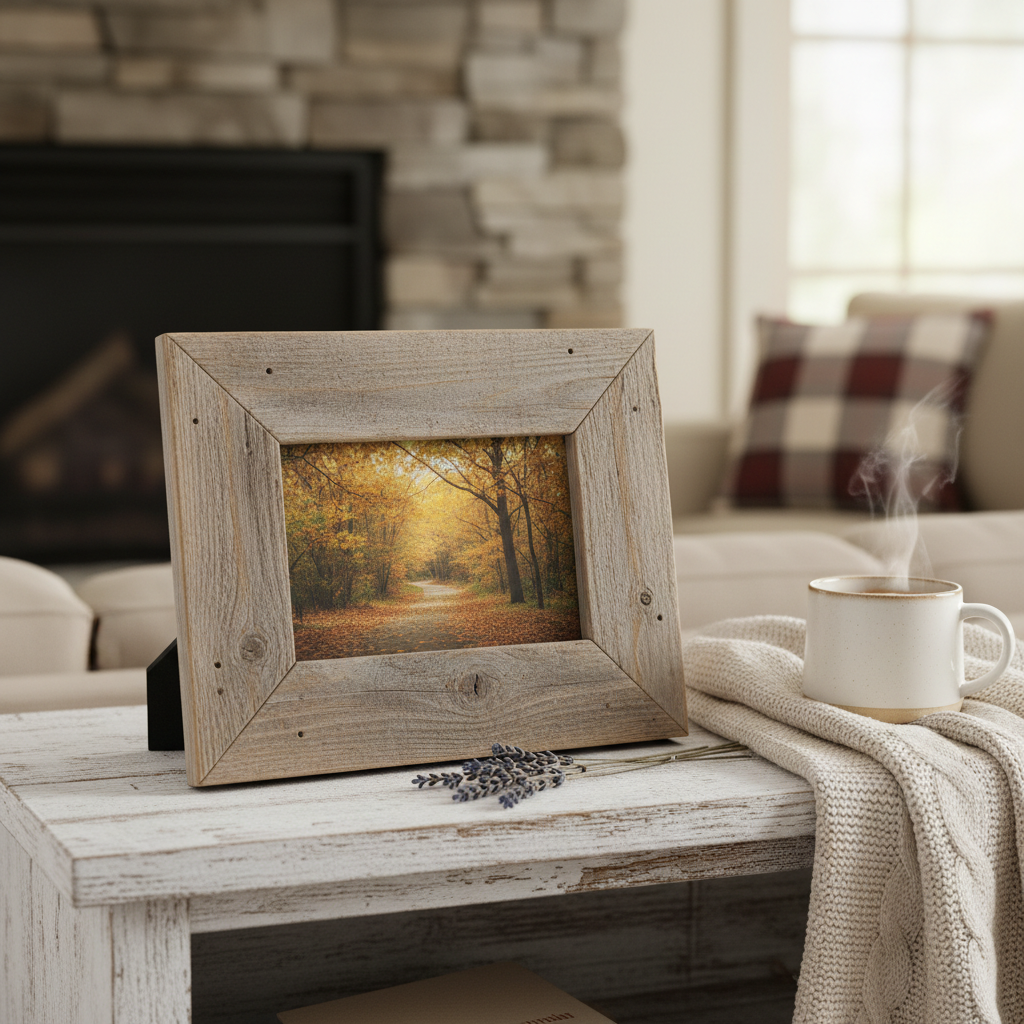 Rustic Barnwood Frame - Farmhouse Lifestyle Display