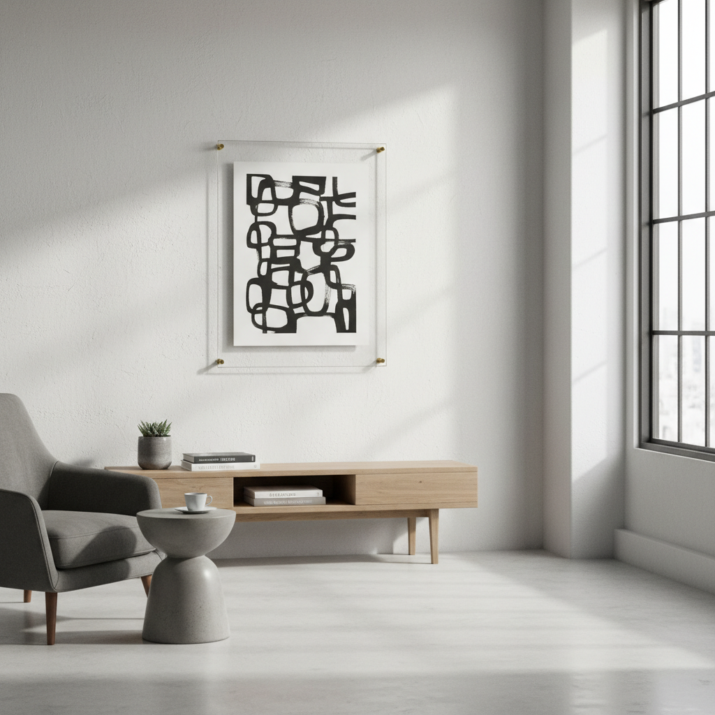 Floating Glass Frame - Wall Display Lifestyle